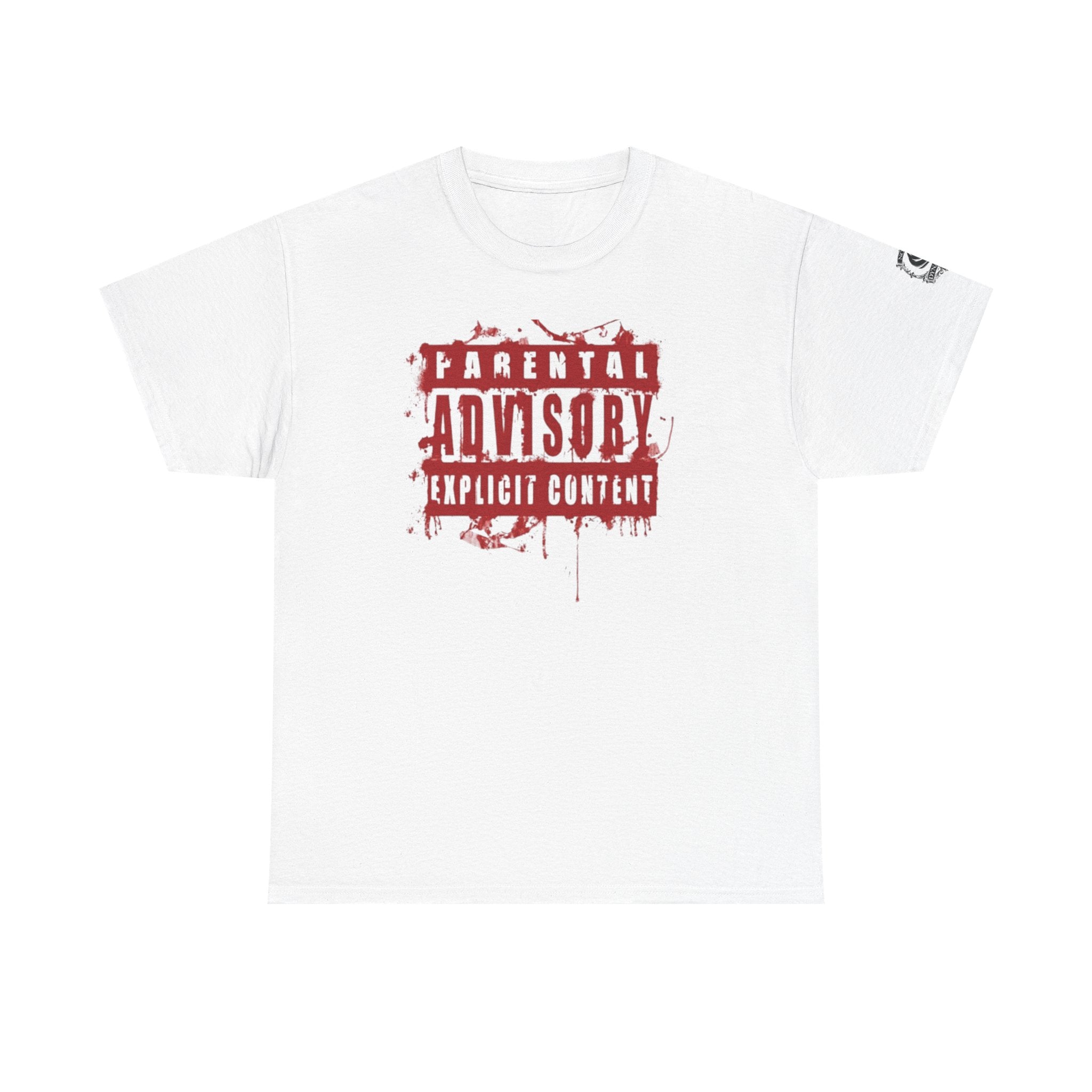 Parental Advisory Graphic Tee — 'NOIR Dynasty' Red Streetwear T-Shirt