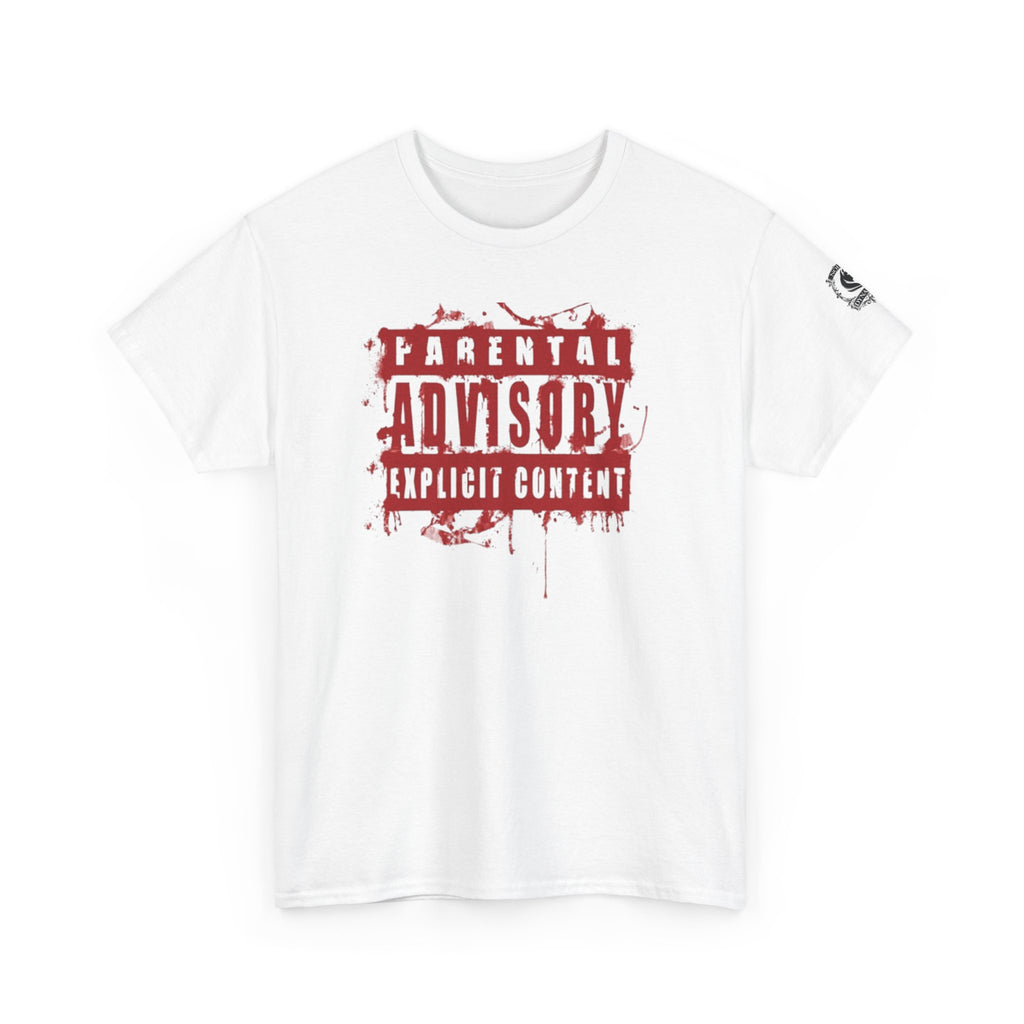 Parental Advisory Graphic Tee — 'NOIR Dynasty' Red Streetwear T-Shirt