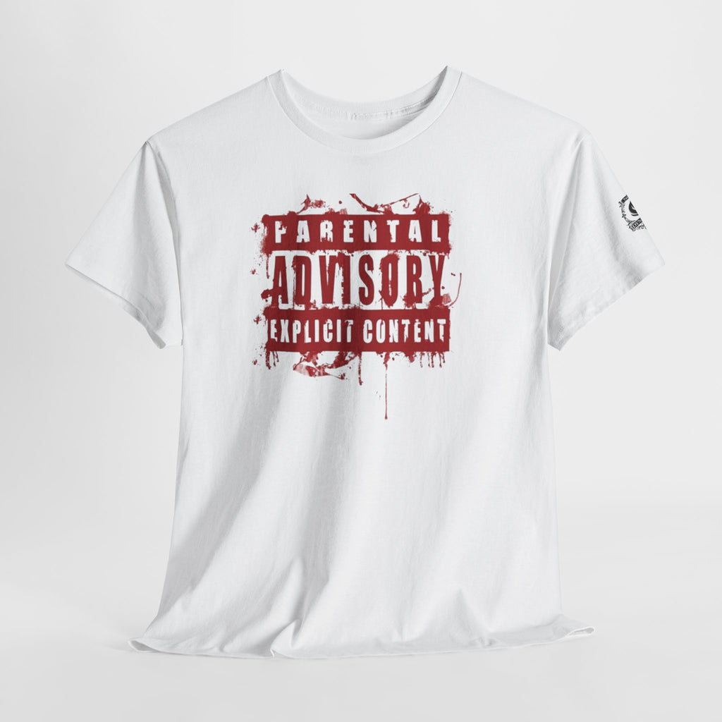 Parental Advisory Graphic Tee — 'NOIR Dynasty' Red Streetwear T-Shirt