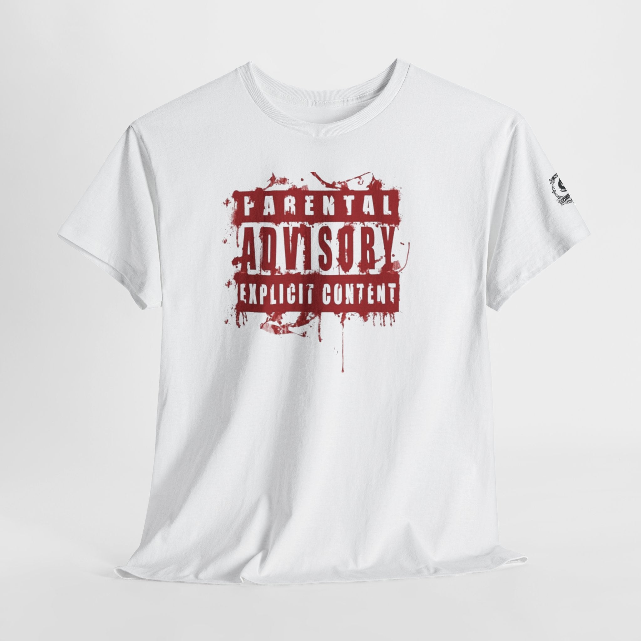 Parental Advisory Graphic Tee — 'NOIR Dynasty' Red Streetwear T-Shirt