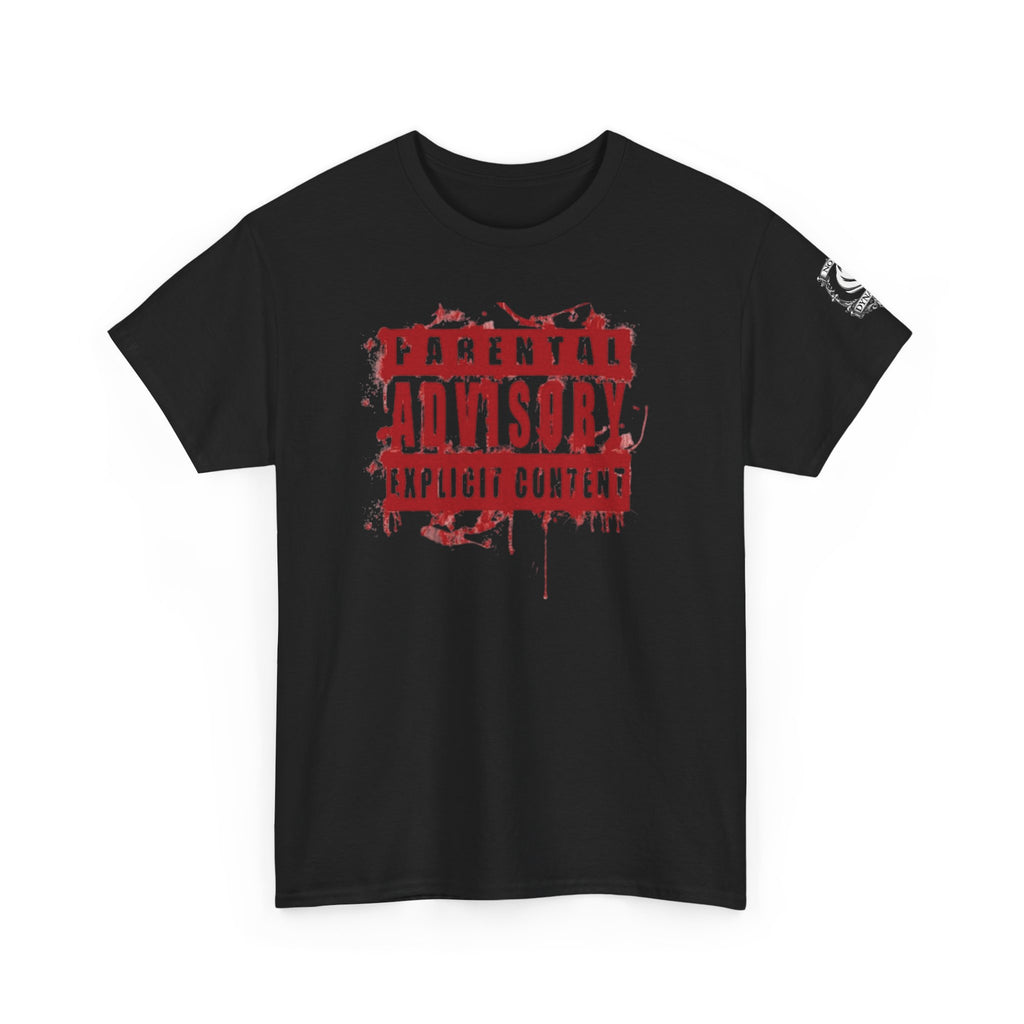 Parental Advisory Graphic Tee — 'NOIR Dynasty' Red Streetwear T-Shirt