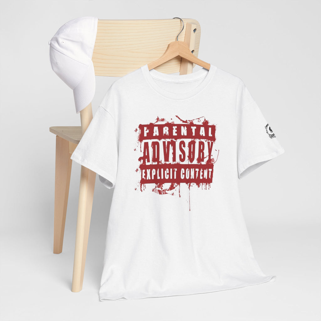 Parental Advisory Graphic Tee — 'NOIR Dynasty' Red Streetwear T-Shirt