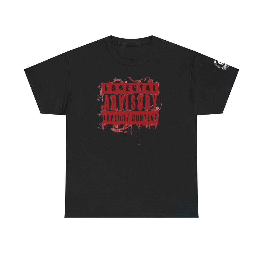 Parental Advisory Graphic Tee — 'NOIR Dynasty' Red Streetwear T-Shirt